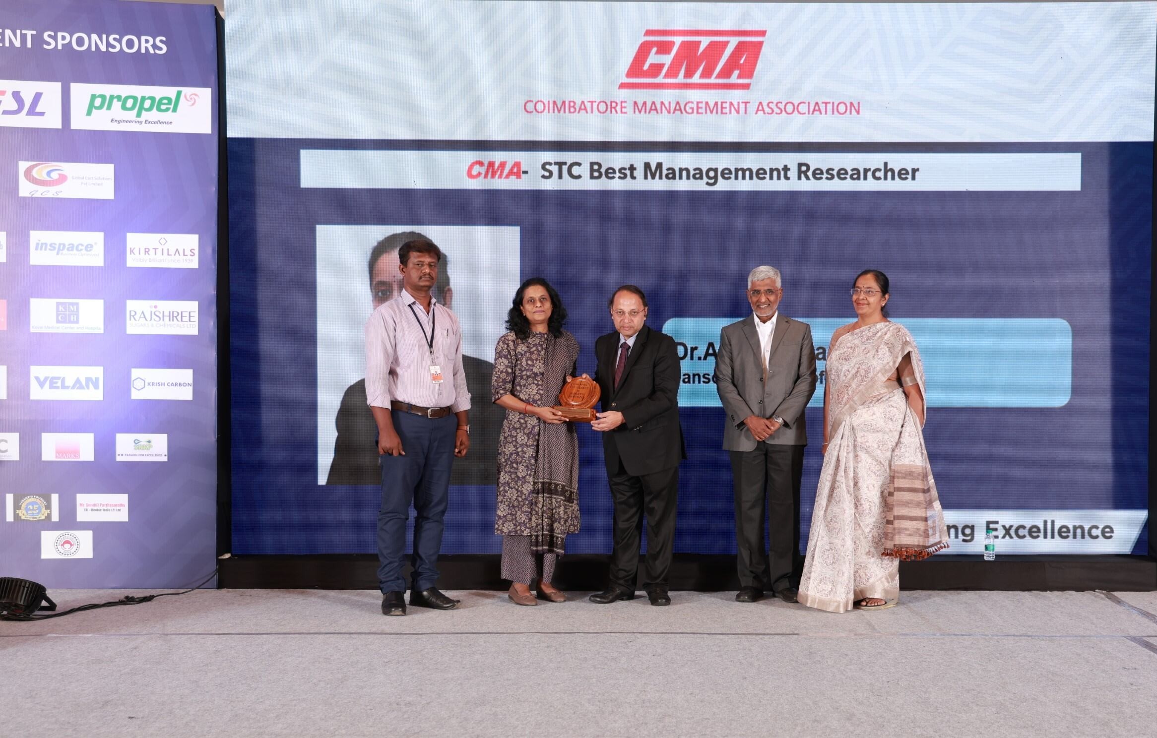 National management day 2025 - Best Researcher Award -Dr A Dhamayanthi - Associate Professor -Jansons School of Business National management day 2025 - Best Researcher Award -Dr A Dhamayanthi - Associate Professor -Jansons School of Business
